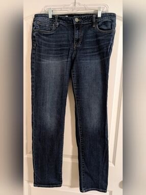 Kut from the Kloth Women's Straight Leg Dark Blue Denim Jeans Size 12
